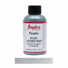 (Pewter) Angelus Metallic Leather Paint for Sneaker Customs and Shoes 4oz