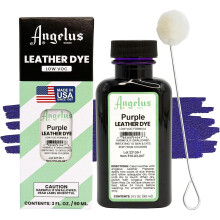 (Purple) Angelus Low VOC Leather Dye - Non-Flammable Formula 3oz