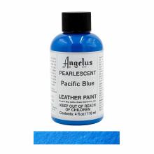 (Pacific Blue) Angelus Pearlescent Leather Paint for Sneaker Customs 4oz