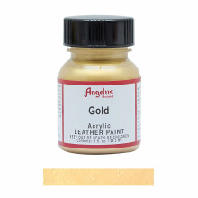 (Gold) Angelus Metallic Leather Paint for Sneaker Customs and Shoes 1oz
