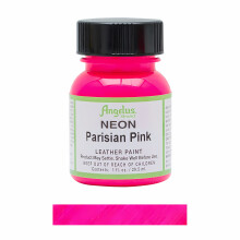 (Parisian Pink) Angelus Neon Leather Paint for Sneaker Customs and Shoes 1oz