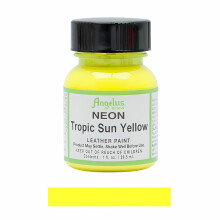 (Tropic Sun Yellow) Angelus Neon Leather Paint for Sneaker Customs and Shoes 1oz