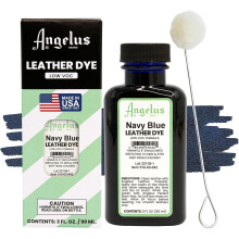 (Navy Blue) Angelus Low VOC Leather Dye - Non-Flammable Formula 3oz