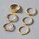 Σετ δαχτυλιδιών Kiplyki Wholesale Cold Wind Geometric Gold με επιχρυσωμένα ευρωπαϊκά και 4