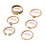 Σετ δαχτυλιδιών Kiplyki Wholesale Cold Wind Geometric Gold με επιχρυσωμένα ευρωπαϊκά και 3