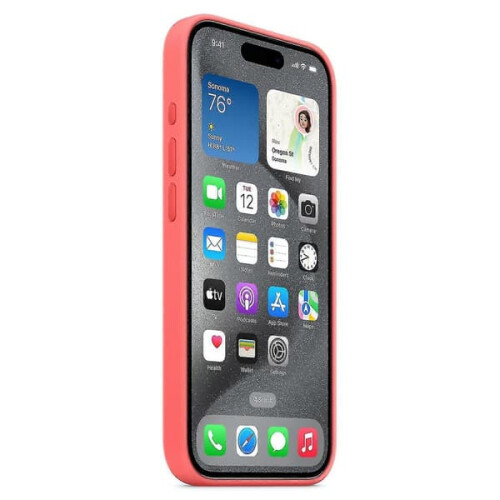 Silicone Case for iPhone 15 Pro MagSafe Red 2