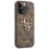 iPhone 14 Pro case brown with large metal logo 4