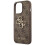 iPhone 14 Pro case brown with large metal logo 5