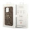 iPhone 14 Pro case brown with large metal logo 8