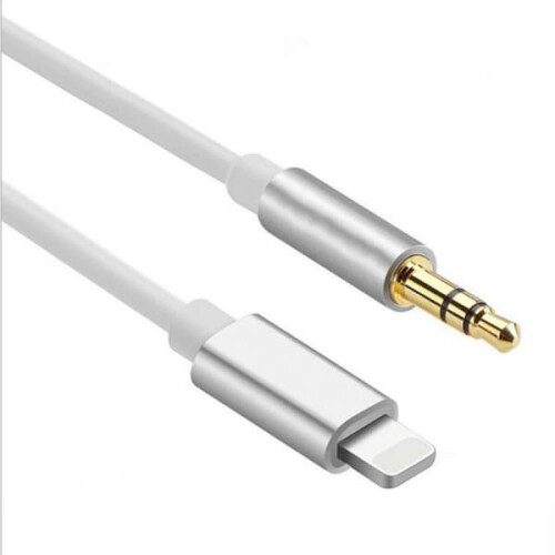 Lightning to AUX 3.5mm adapter car silver 1m 1