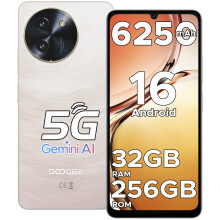 (GOLD) DOOGEE Note59 Pro 5G Smartphone, 48GB(6+42GB) RAM+256GB ROM, 6.75" HD+120Hz, Android16, 6250mAh, 16MP AI Camera, NFC, Side Fingerprint, T8200