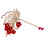 Pince à cheveux de mariage avec fleur et pompon (1 pièce) 1