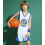 Σετ φανέλας μπάσκετ Stephen Curry No.30 για παιδιά, εφήβους, λευκό XL (150-160cm) 2