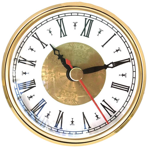 Clock Insert 70mm 80mm 90mm Gold Silver Roman Arabic Quiet