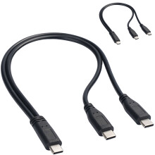 USB Type-C splitterkabel 1 hun til 2 han