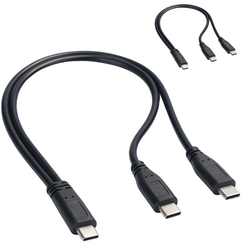 USB Type-C splitterkabel 1 hun til 2 han