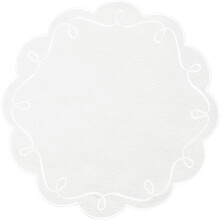 ABPETE geborduurde ronde placemats 15 inch, set van 4