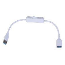 USB 3.0 jatkokaapeli virtakytkimellä 5 Gbps
