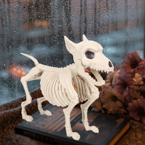 Ornament de schelet de Halloween pentru câini