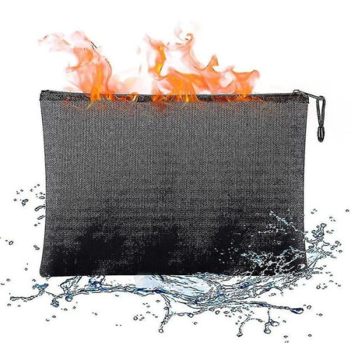 Vattentät brandsäker dokumentväska med dragkedja, 1-pack 1