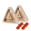 2 Pack Triangular Wood Climbing Fingerboard 3 Multi-Depth Pockets for Finger Arm Workout 4