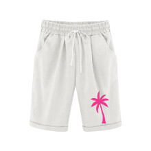 Girls Bermuda shorts knee-length straight leg with elastic