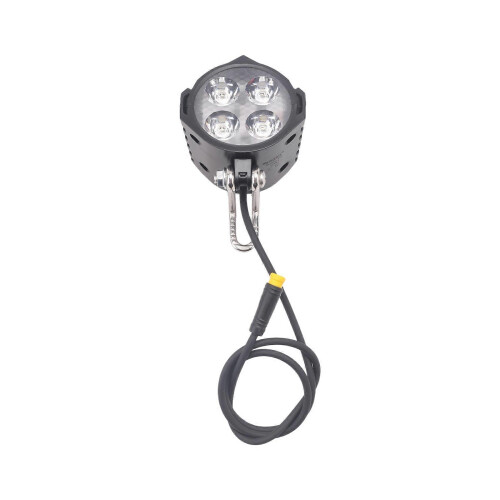 Ebike LED Headlight 36V 48V 3pin Horn 4LED Bulbs for Scooter Bicycle 1