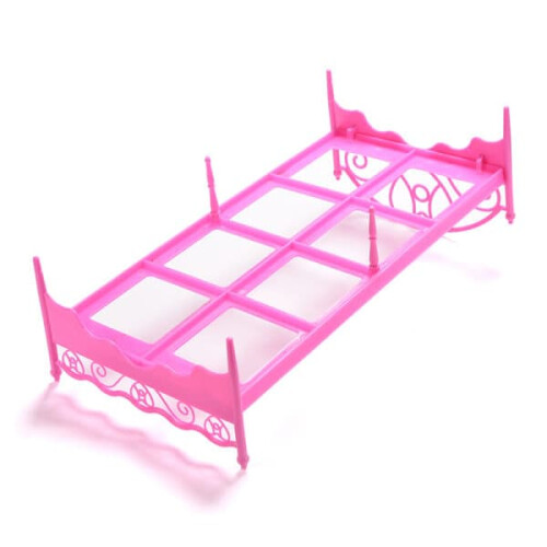 Barbie dollhouse single bed with pillow set 2