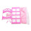 Barbie dollhouse single bed with pillow set 4