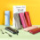 Pink leather pencil case for adults 4