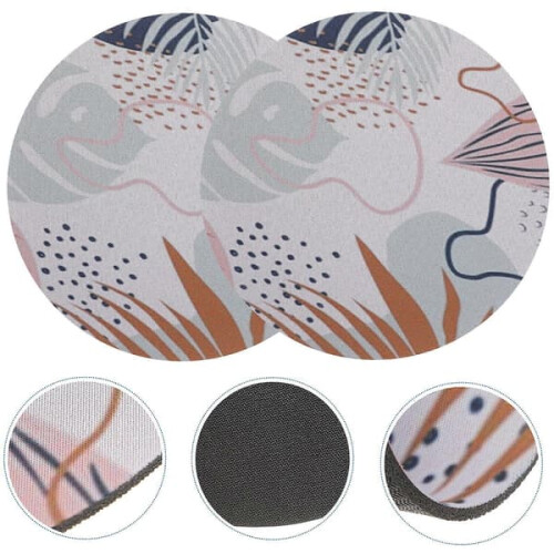 Στρογγυλό mouse pad με αντιολισθητικό σχέδιο, 2 τεμάχια, 20x20x0,2 εκ. 2