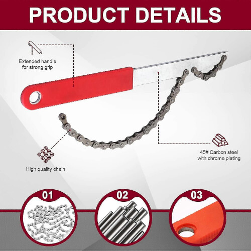 Bicycle Chain Whip And Cassette Lock Ring Tool - 3-piece Set 1