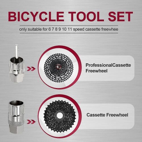 Bicycle Chain Whip And Cassette Lock Ring Tool - 3-piece Set 2