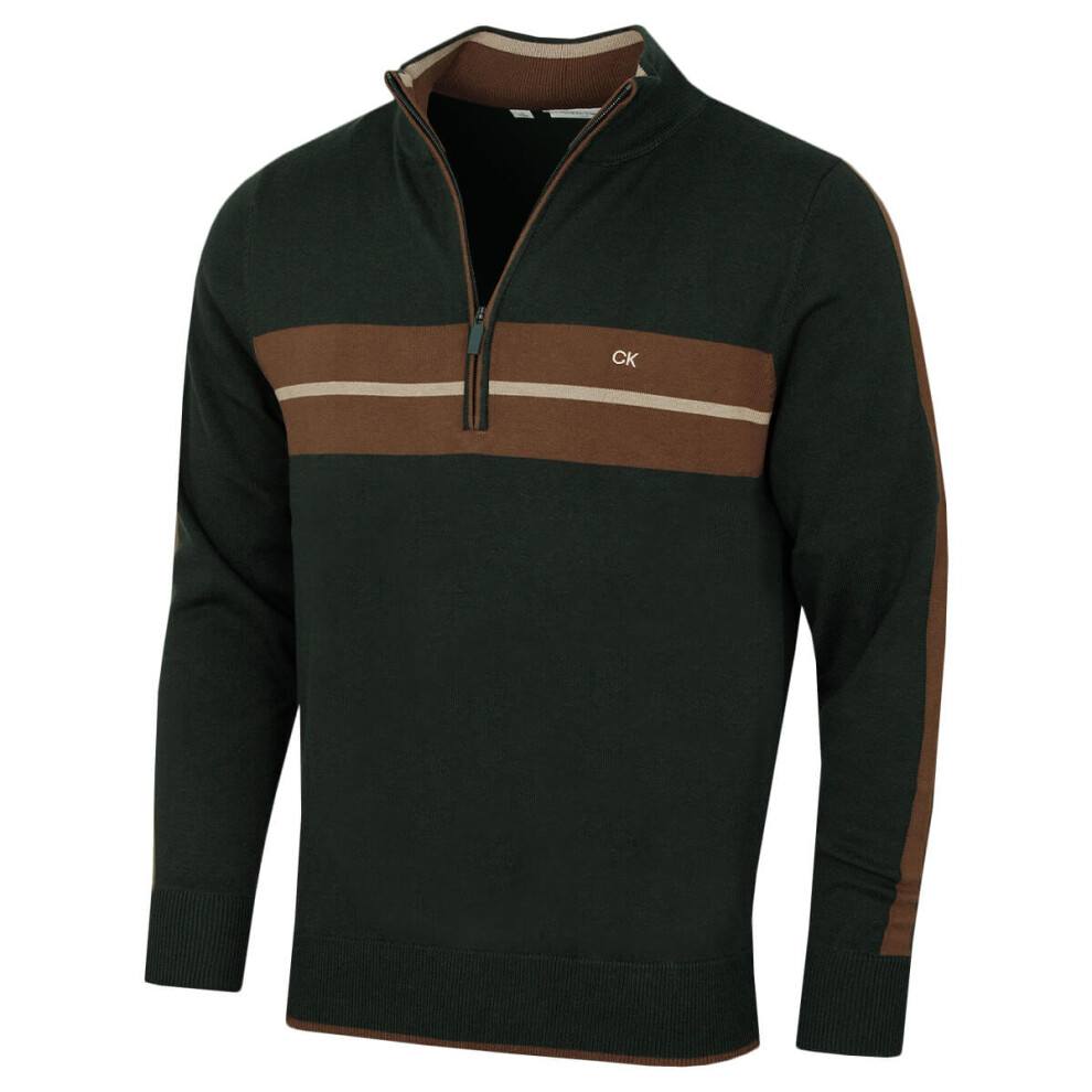 Calvin Klein (Xxxxl, Forest) Mens 2026 Golf Vertex Half Zip Neck Pullover Sweater