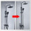Rallonge de douche Barre de levage 1 1 30 cm 6