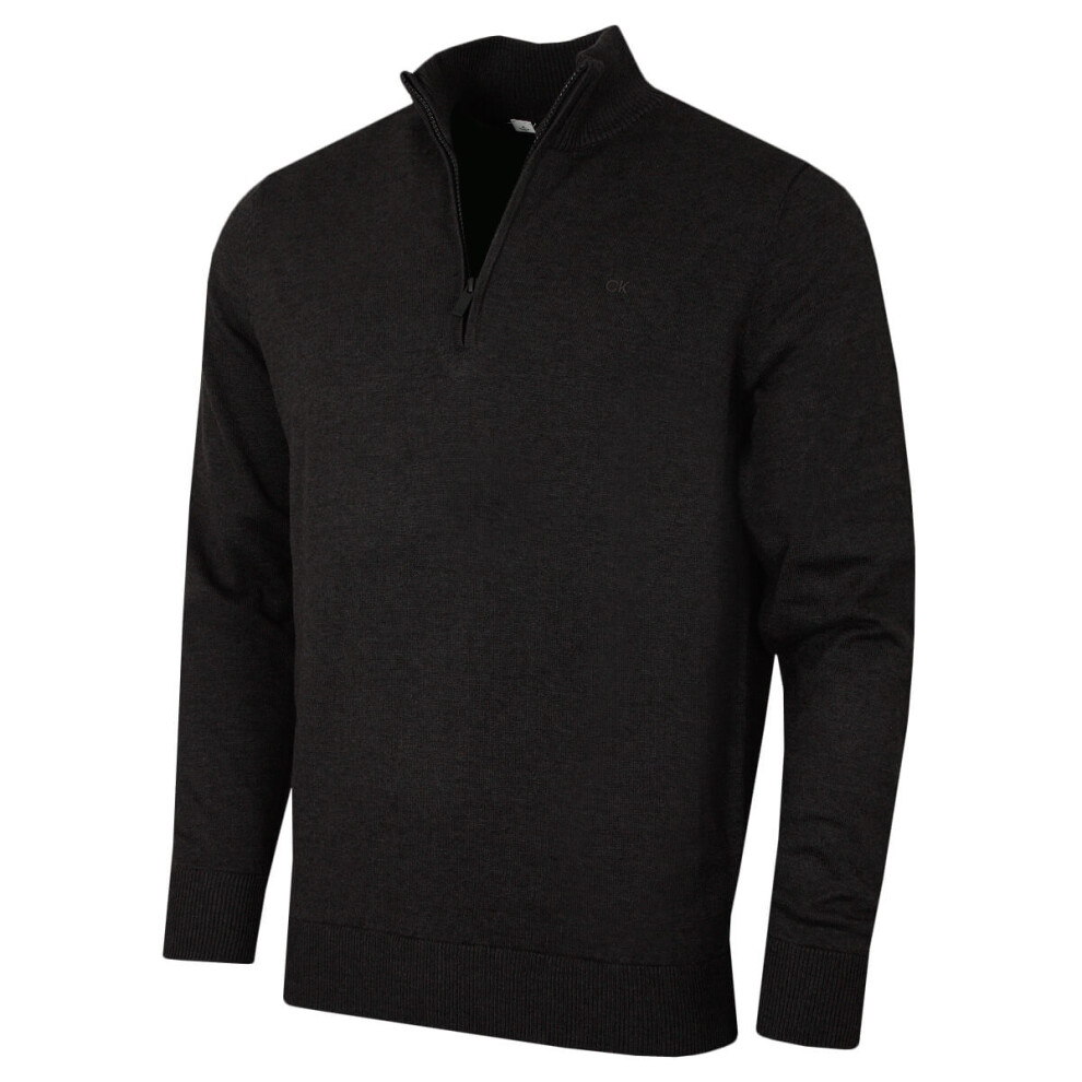 Calvin Klein (Xl, Graphite) Mens 2026 Campus 1/2 Zip All Season Easy Care Sweater
