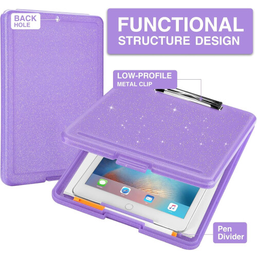 Glitter Clipboard with Storage 8.5x11 A4 1