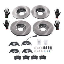 4x Bremsscheiben + 8x Bremsbeläge For Skoda Fabia I Fabia II Roomster VW Polo 9N
