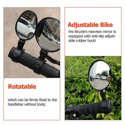 2Pcs Rotatable Adjustable Motorcycle Rearview Mirrors 1