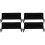 Black Display Shelves Wall-mounted Rolling Pin Holders 4 pcs 1