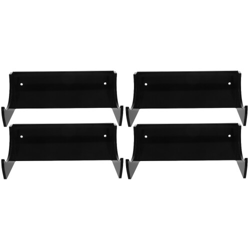 Black Display Shelves Wall-mounted Rolling Pin Holders 4 pcs
