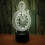 Clock Alarm 3D Lamp Seven Color Gradient Touch Led Night Light 2