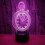 Clock Alarm 3D Lamp Seven Color Gradient Touch Led Night Light 6