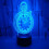 Clock Alarm 3D Lamp Seven Color Gradient Touch Led Night Light 7