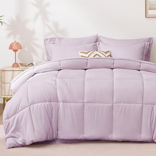 Light Purple Twin Comforter Set 5-Piece