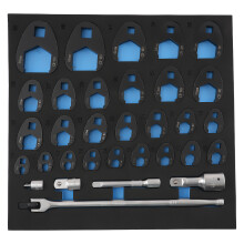 Bussole Kit 32 Elementi 3/8" 1/2" 3/4" 10-50mm Acciaio Carbonio Officina