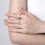 Antistressring silver justerbar med roterande pärlor 3