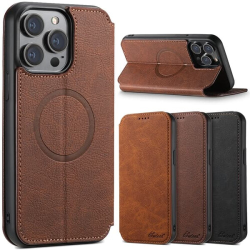 iPhone 13 Pro Max wallet case light brown 2