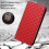 Motorola Edge 60 Pro 5G leather case red cubic grid texture 6
