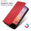 Motorola Edge 60 Pro 5G leather case red cubic grid texture 5